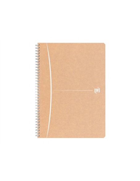 Cahier oxford touareg recycle couverture souple reliure integrale a4 210x297mm 180p 90g ligne 7mm marge col. Sable.