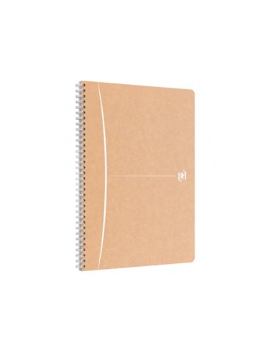 Cahier oxford touareg recycle couverture souple reliure integrale a4 210x297mm 180p 90g ligne 7mm marge col. Sable.