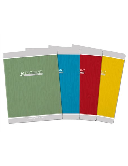 Cahier conquerant classique agrafe 170x220 48 pages 90g seyes recycle.