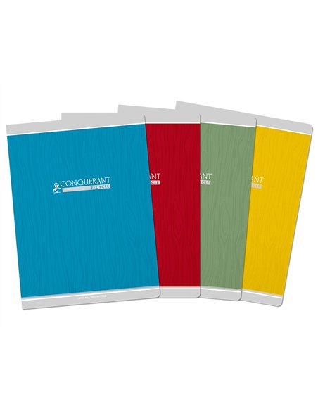 Cahier conquerant classique agrafe 240x320 48 pages 90g seyes recycle.