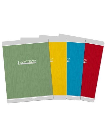 Cahier conquerant classique agrafe 240x320 96 pages 90g seyes recycle.
