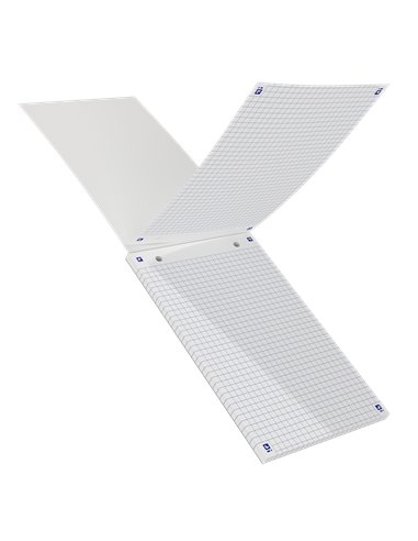 Bloc de fiches bristol oxford 125x200 30 fiches perforees q5/5 blanc.