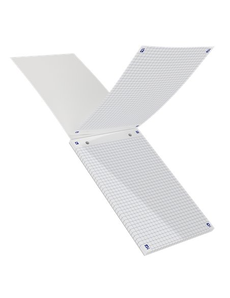 Bloc de fiches bristol oxford 125x200 30 fiches perforees q5/5 blanc.