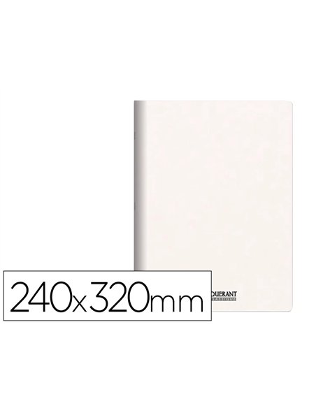 Cahier conquerant personnalisable agrafe 240x320mm 96 pages reglure unie 90g couverture carte brut.
