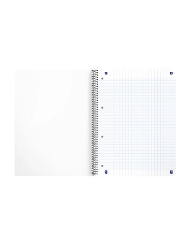 Cahier oxford smart spirale 4 trous 230x297mm 160 pages optik paper seyes coloris intense assortis lot 20.