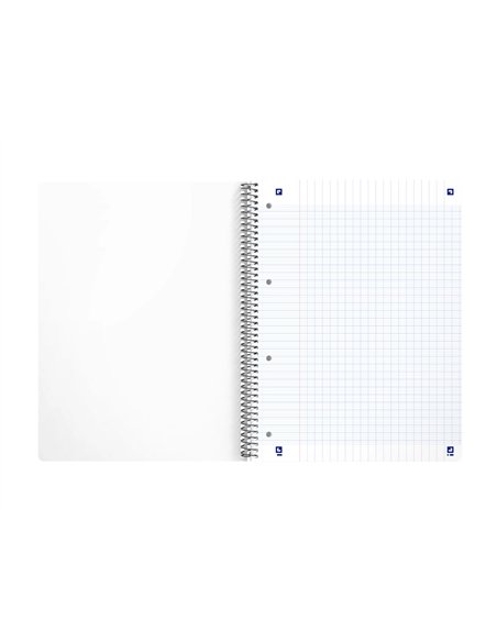 Cahier oxford smart spirale 4 trous 230x297mm 160 pages optik paper seyes coloris intense assortis lot 20.