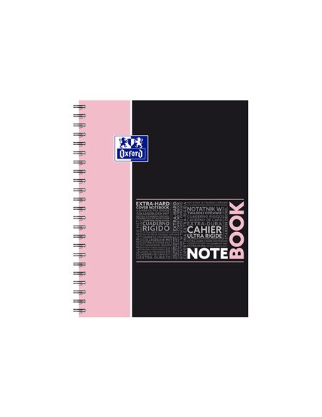Notebook oxford etudiant integrale 4 trous 230x297mm 160 pages optik paper 5x5 col pastel ass lot de 20 blocs.