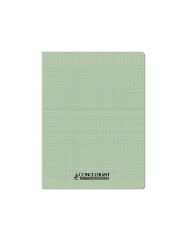 Cahier conquerant poplypropylene indechirable et lavable papier velin extra 24x32 cm 96 pages seyes.