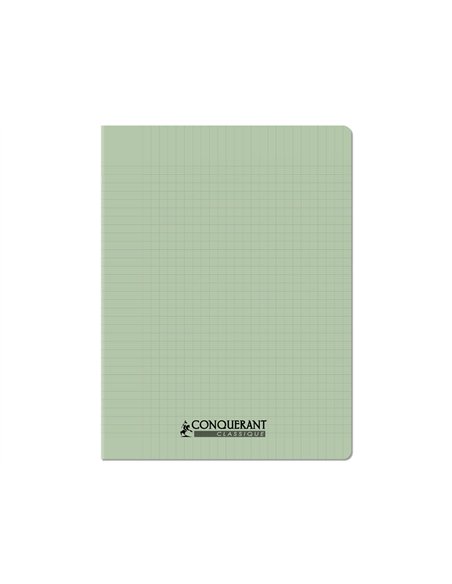 Cahier conquerant poplypropylene indechirable et lavable papier velin extra 24x32 cm 96 pages seyes.