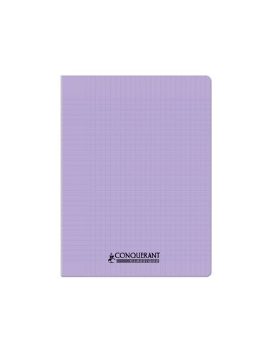 Cahier conquerant poplypropylene indechirable et lavable papier velin extra 24x32 cm 96 pages seyes.