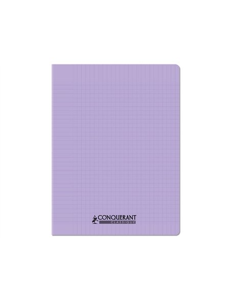 Cahier conquerant poplypropylene indechirable et lavable papier velin extra 24x32 cm 96 pages seyes.