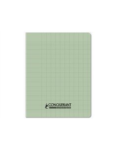 Cahier conquerant poplypropylene papier velin extra pastel 17x22 cm 96 pages piqure 90g seyes vert.