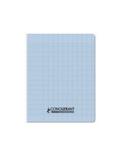 Cahier conquerant poplypropylene papier velin extra pastel 17x22 cm 96 pages piqure 90g bleu pastel.