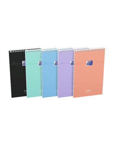 Bloc spirale oxford 125x200mm 140 pages optik paper reglure to do ligne 8mm coloris assortis.