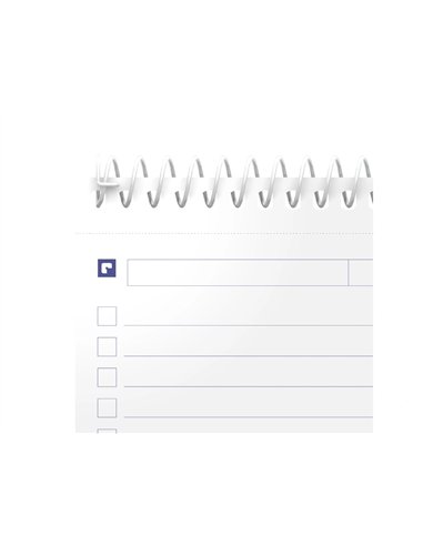 Bloc spirale oxford 125x200mm 140 pages optik paper reglure to do ligne 8mm coloris assortis.