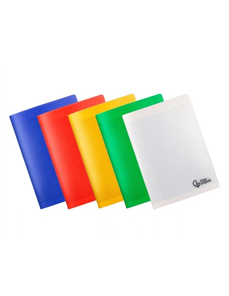 Cahier piqure liderpapel couverture pp 210x297mm 96p seyes coloris assortis lot 10 unites.