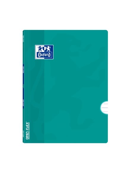 Cahier agrafé Oxford Openflex A4 - Couverture plastique résistante - Agrafé pour plus de durabilité - 1 ligne avec marge pour l'