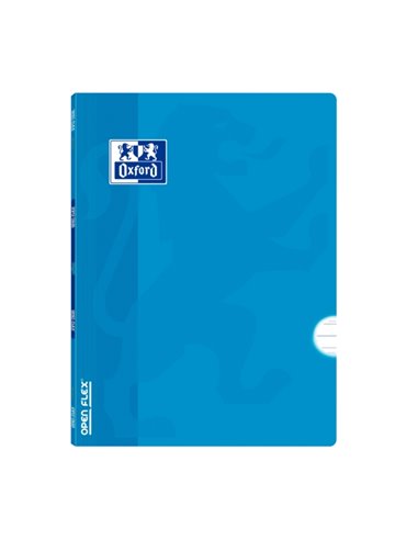 Cahier agrafé Oxford Openflex A4 - Couverture plastique résistante - Agrafé pour une longue durée de vie - Ligné 3,5 avec marge 