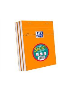 Bloc oxford agrafé a5 80 feuilles 80g 5x5 lot 2 blocs+1gratuit. 2