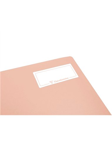 Cahier pique clairefontaine koverbook blush polypropylene 17x22cm 96 pages seyes coloris pastel assortis.