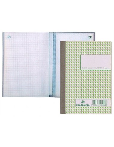 Manifold autocopiant exacompta a6 105x148mm quadrillé 5x5 foliotage 50 duplis.