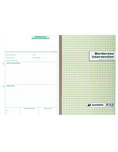 Manifold autocopiant exacompta borderau d'intervention a4 210x297mm foliotage 50 duplis.