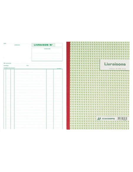 Manifold autocopiant exacompta livraisons 180x210mm foliotage 50 triplis.