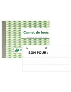 Manifold autocopiant exacompta 135x105mm bon pour foliotage 50 duplis.
