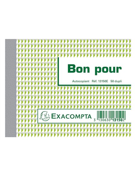 Manifold autocopiant exacompta 135x105mm bon pour foliotage 50 duplis.