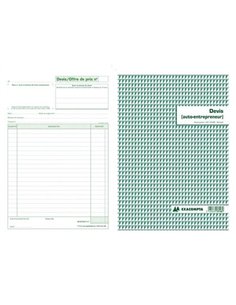 Manifold autocopiant exacompta devis auto-entrepreneur a4 210x297mm foliotage 50 duplis.