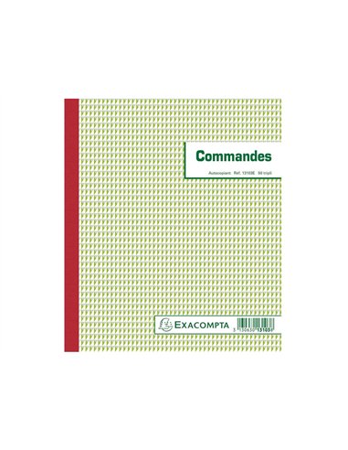 Manifold autocopiant exacompta commandes 180x210mm foliotage 50 triplis.