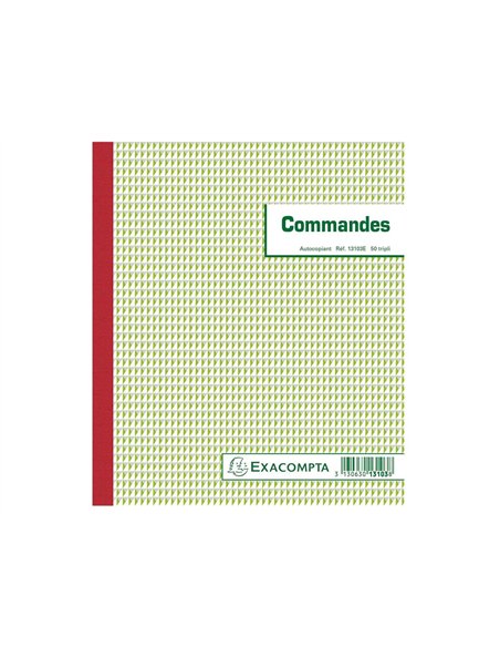 Manifold autocopiant exacompta commandes 180x210mm foliotage 50 triplis.