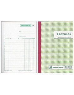 Manifold autocopiant exacompta factures a5 148x210mm foliotage 50 triplis.