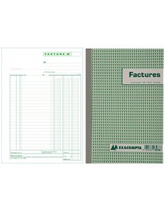 Manifold autocopiant exacompta factures 135x210mm foliotage 50 duplis.