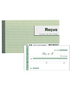Manifold autocopiant exacompta reçus 180x105mm foliotage 50 duplis.
