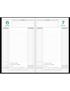 Agenda perpetuel caisse broche 1j coul. 2