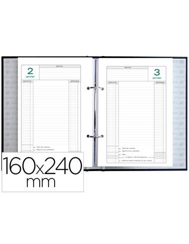 Recharge classeur exacompta caisse perpétuel 160x240mm.