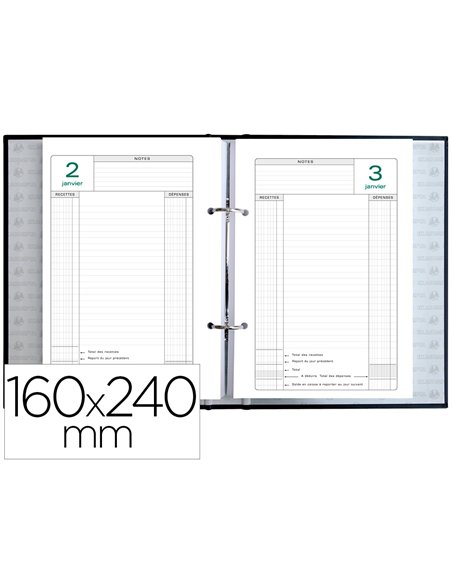 Recharge classeur exacompta caisse perpétuel 160x240mm.