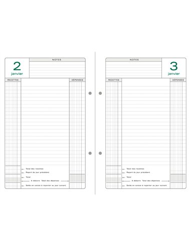 Recharge classeur exacompta caisse perpétuel 160x240mm.