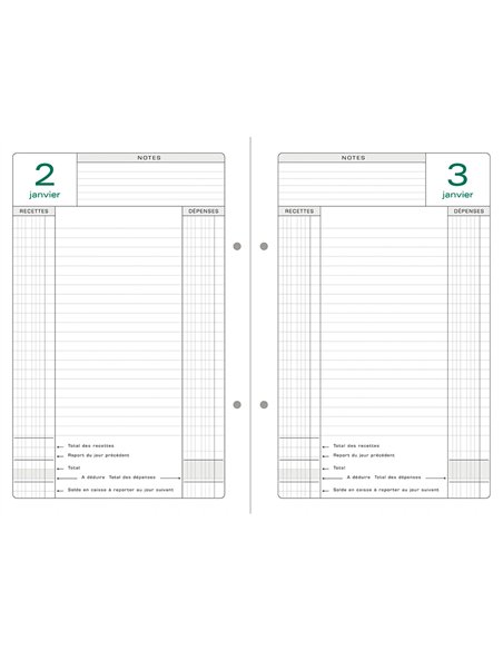 Recharge classeur exacompta caisse perpétuel 160x240mm.
