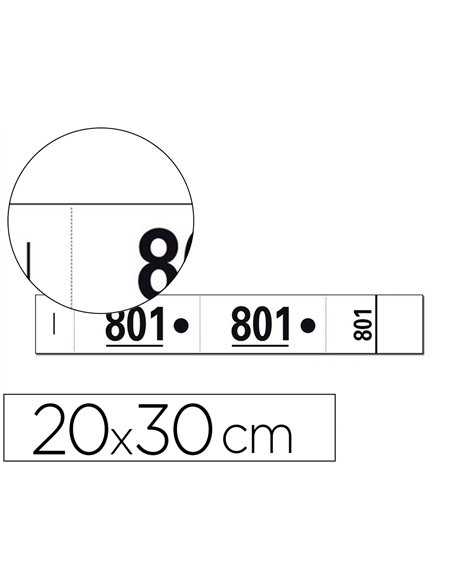 Bloc vestiaire exacompta 3 coupons détachables numérotés 1/1000 20x30cm carnet de 50 t ickets coloris blanc.