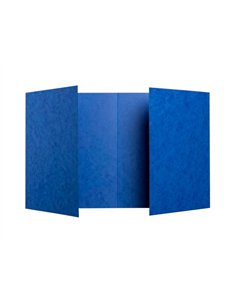 Protege-cahier exacompta carte lustree 225gr 17x22cm coloris bleu lot 10 unites. 2