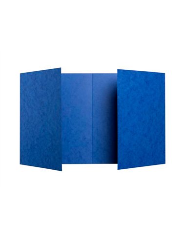 Protege-cahier exacompta carte lustree 225gr 17x22cm coloris bleu lot 10 unites.