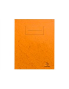 Protege-cahier exacompta carte lustree 225gr 17x22cm coloris orange lot 10 unites.
