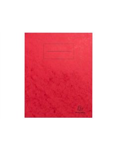 Protege-cahier exacompta carte lustree 225gr 17x22cm coloris rouge lot 10 unites.