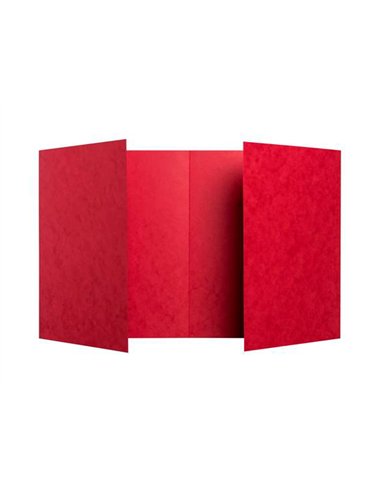 Protege-cahier exacompta carte lustree 225gr 17x22cm coloris rouge lot 10 unites.