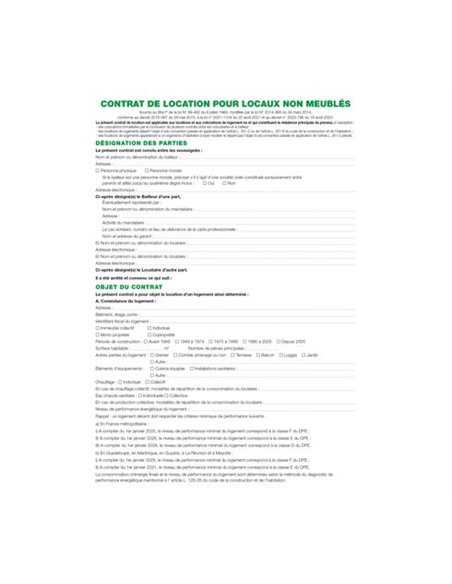 Kit exacompta location locaux non meublés dossier 2 feuillets contrat location 2 feuillets état des lieux entrée sortie.