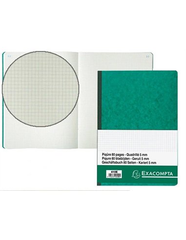 Manifold exacompta piqué a4 210x297mm 5x5mm folioté vertical 80 pages.