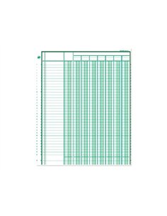 Registre piqûre exacompta colonnes 250x320mm 31 lignes 4 colonnes/page 80 pages.