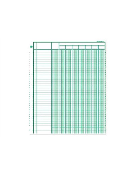 Registre piqûre exacompta colonnes 250x320mm 31 lignes 4 colonnes/page 80 pages.